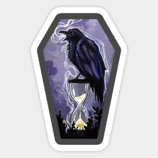 Raven and the Sands of Time Coffin Sticker